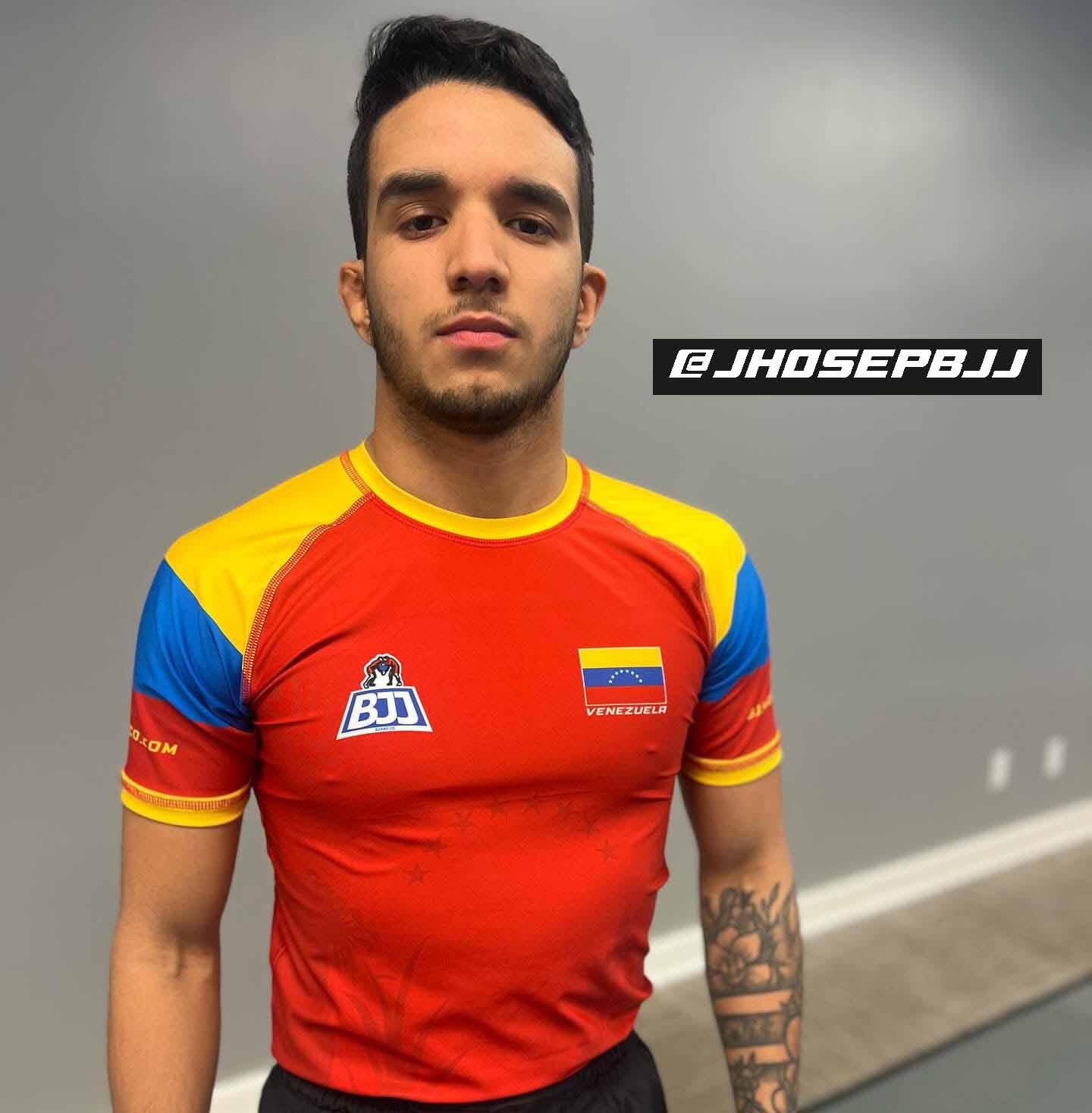 Venezuela Bjj Guard Co Rash-guard on athlete jhosepbjj